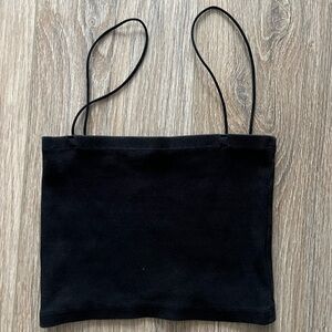 Zara strapped black crop top